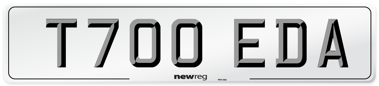 T700 EDA Number Plate from New Reg